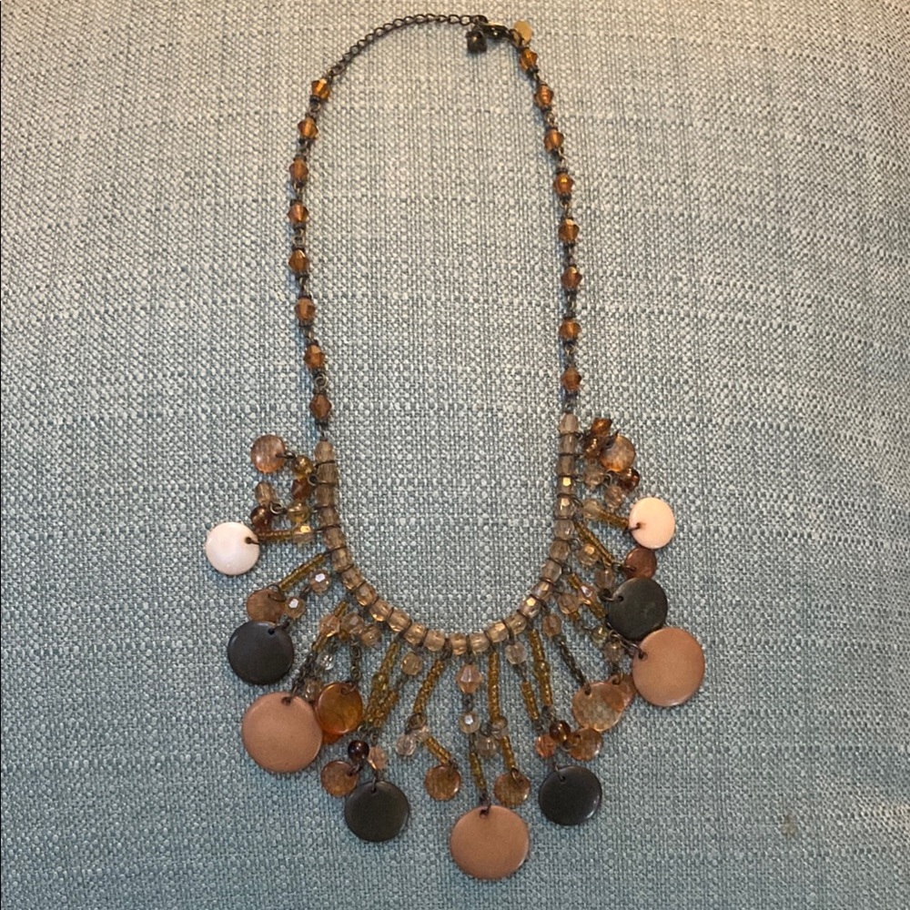 Premier Designs Brown and Black Layered Necklace